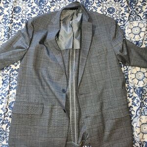 Gray Checkered Michael Strahan Men's Blazer 48R
